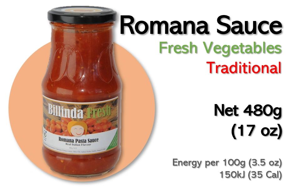 Romana Pasta Sauce 480g (17 oz) (Billinda Fresh)